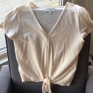 Madewell V-Neck Modern Tie-Front Top